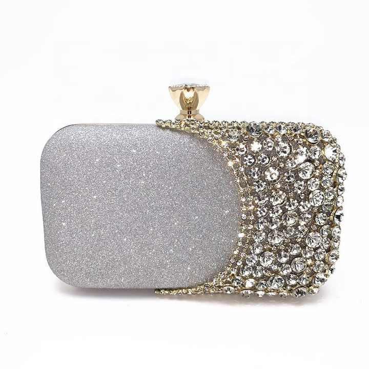 Luxury Diamond Studded Women's Handbag, Latest Luxury Diamond Studded Women's Handbag, Crossbody Chain, Evening Bag for Ladies