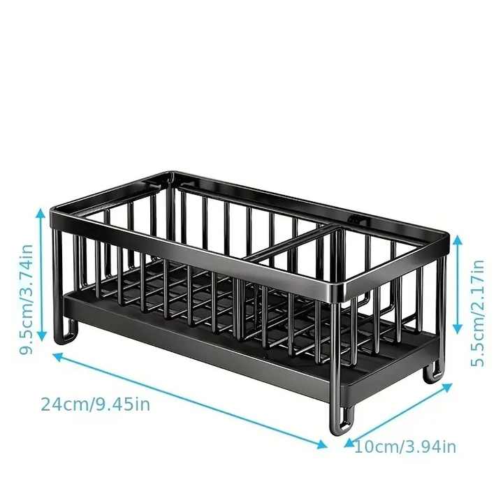 Huge Discounts Stainless Steel Sponge Holder for Sink, Sponge Holder for Washing Sponges and Washing Brushes, Kitchen Countertop Organizer 