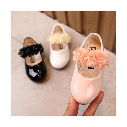 أحذية جلدية للأميرات للبنات ، أحذية أطفال من الدانتيلoes, children's water diamond lace shoes, small and medium-sized children's performance patent leather shoes, children's single shoes
