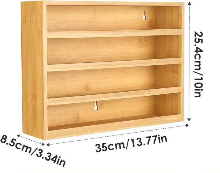 Bamboo spice box organizer 