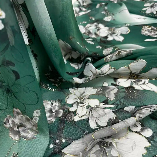 Dresses and Clothing قماش شيفون مطبوع عليه زهور
