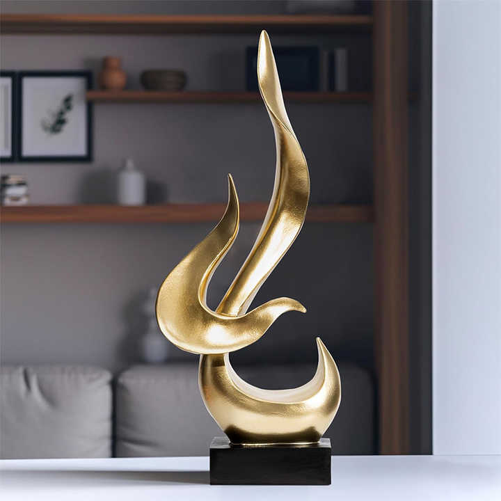 Flame Statue Abstract Living Room Decorations Modern Design Home Decor Table Shelf Ornaments Resin Crafts 