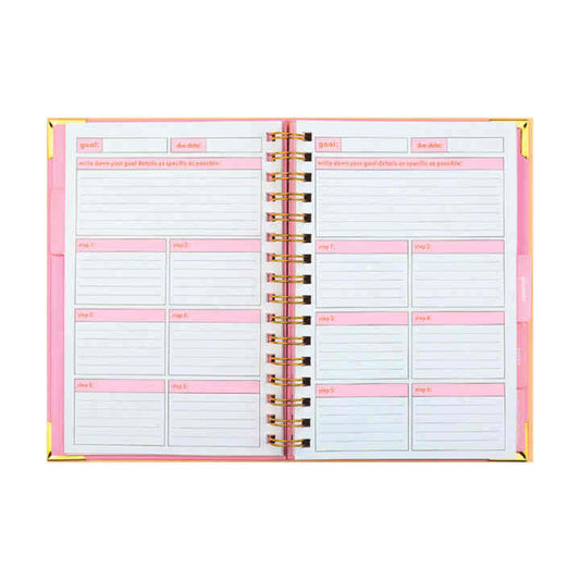 دفتر ملاحظات بمخطط مخصص A5 بسلك حلزوني . A5 Custom Planner Notebook with Double Ring Bound