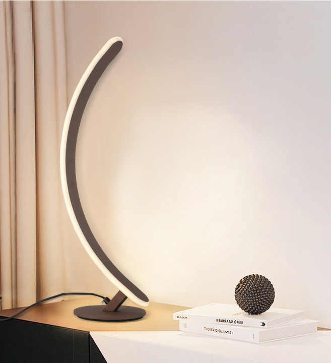 curved table lamp