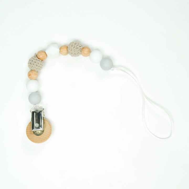 Custom Anti-drop Pacifier Chain Baby Pacifier Chain Clip Wooden Pacifier Chain for Baby 