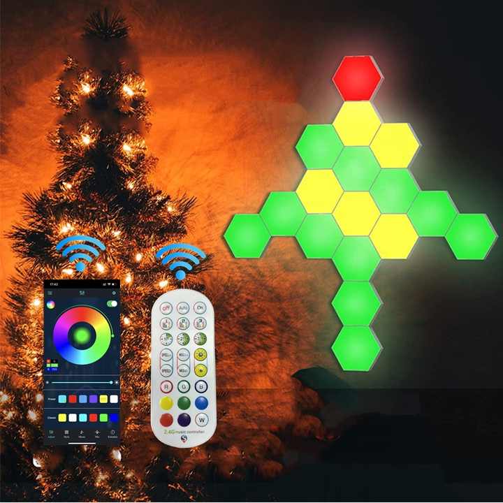 Hexagonal wall lights