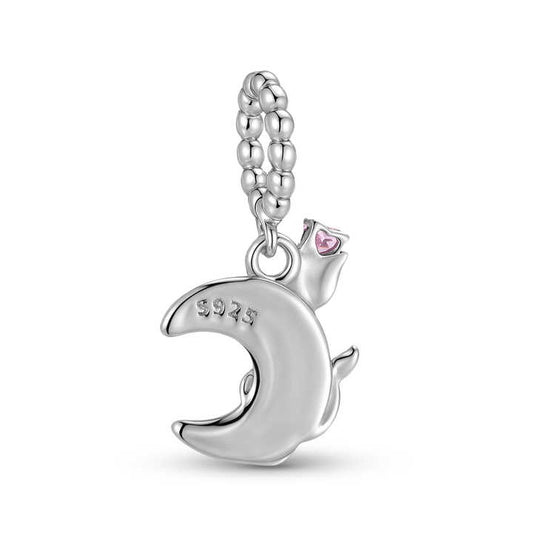Bracelet Charm Necklace Jewelr- قلادة على شكل زهور وقمر