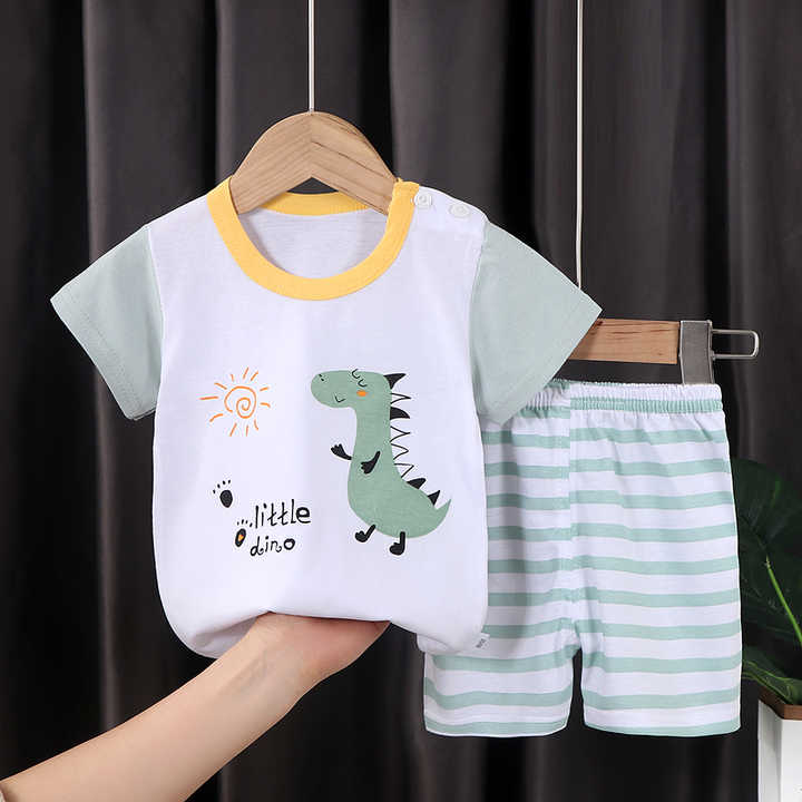 Casual 2-piece summer children's pajamas. 