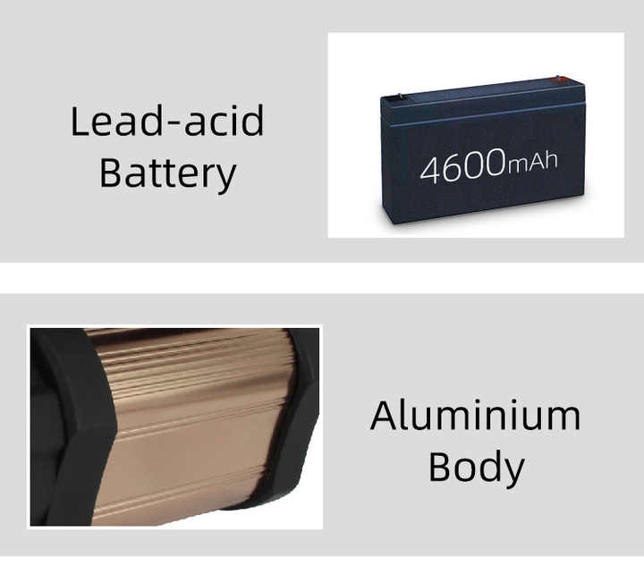 مصباح بحث من الألومنيوم قابل لإعادة الشحن LED . TAIGEXIN Rechargeable Aluminum LED Searchlight SOS