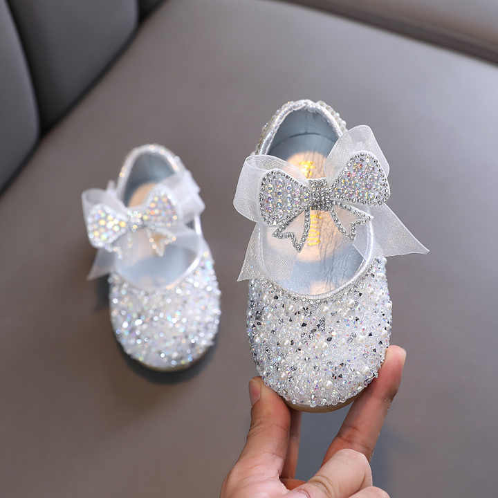 Girls' and little princesses' leather shoes, 