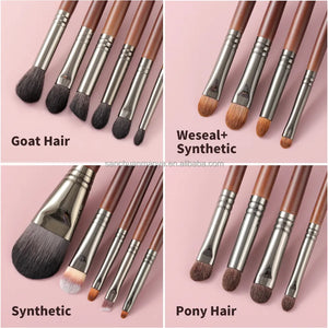 مجموعة فرش المكياج الطبيعية - Makeup Brushes Set