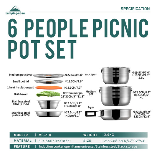 Camping cooking sets 