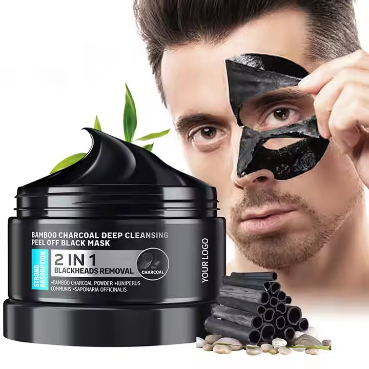 Private Label Natural Face Mud Peel off Mask Men Face 