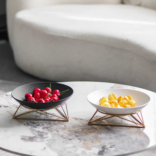 Large Luxury White Ceramic Serving Tray 