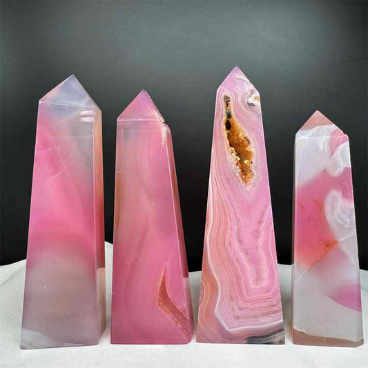 Wholesale Hot Sale Pink Silk Agate-العقيق الحريري