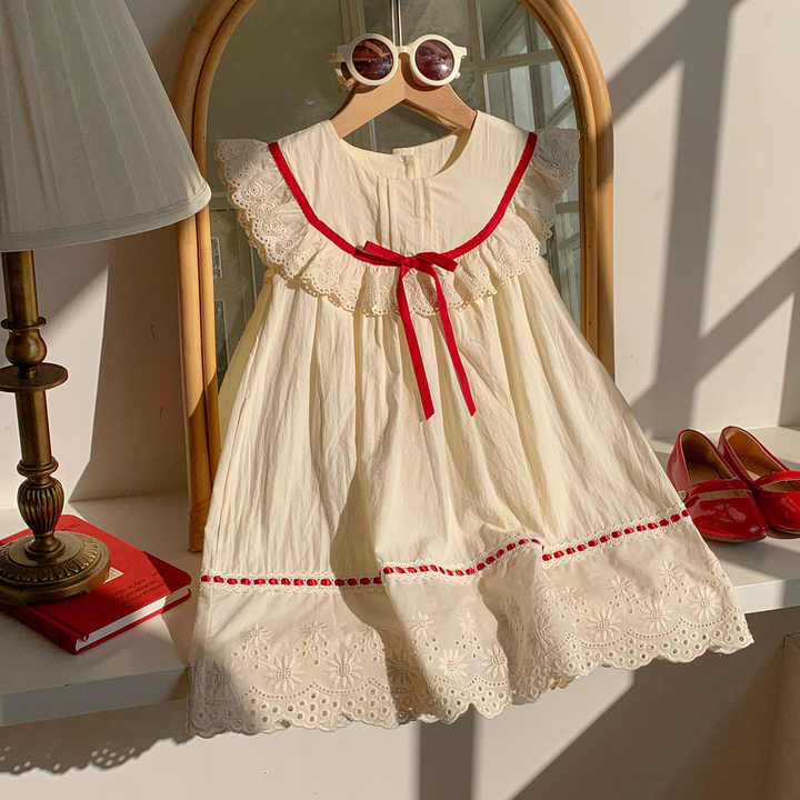 Round Neck Princess Forest Girl Clothes-فستان كوري للأطفا