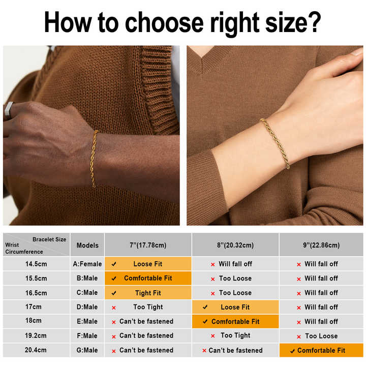 3mm Flexible Braided Rope Chain Bracelet 