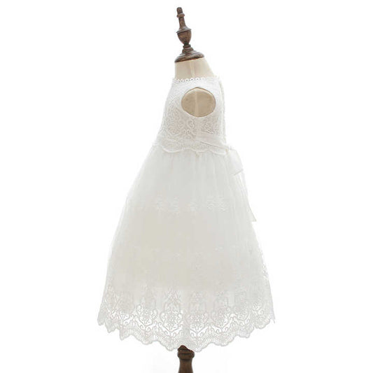Clothes for Wedding With Hat فستان معمودية للأطفال حديثي الولادة