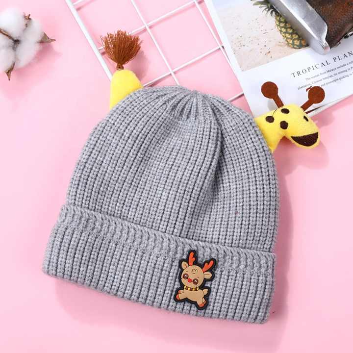 Colorful thick children's hats for winter 