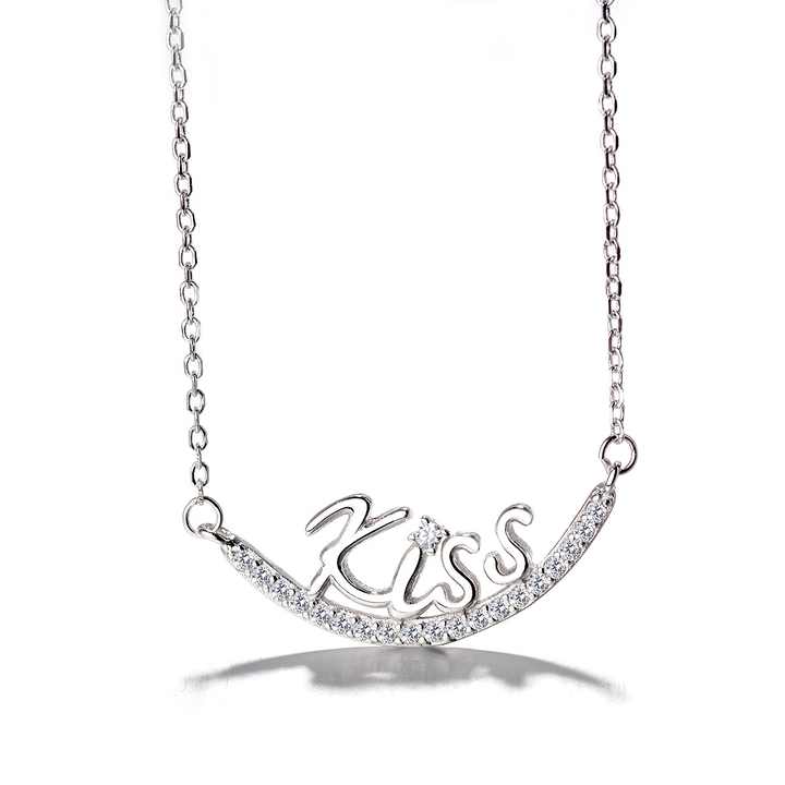 Hot Sale Pure 925 Sterling Silver Jewelry Zircon Stone Bow Pendant 