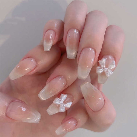 Simple Sweet Blush-أظافر فرنسية