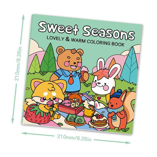 Cross-Border Sweet Four Seasons-كتاب تلوين الفصول