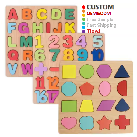 لوح خشبي للأطفال أحرف وأرقام أحرفية . Wooden Board for Kids Letters and Numbers