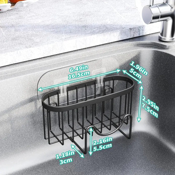 Multifunctional steel kitchen sink rack . رف حوض مطبخ متعدد الوظائف من الفولاذ