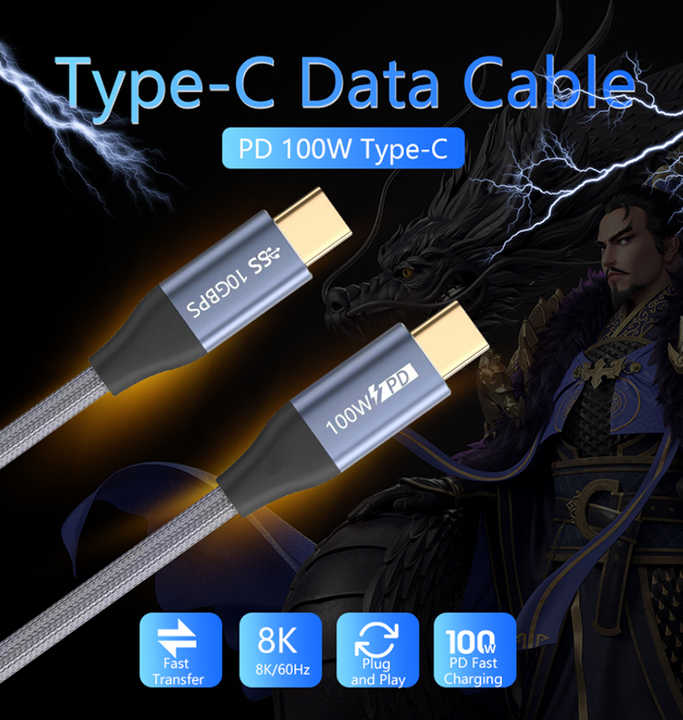 Charging and data cable 