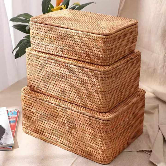 Natural handicrafts, rectangular, large capacity. 