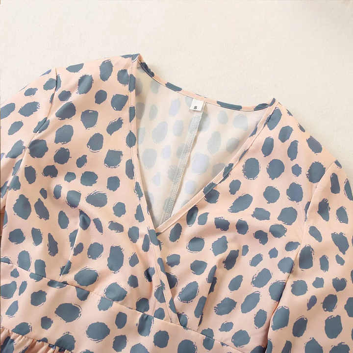 Conison Spring Summer New Mother and Baby Clothes Polka Dot Long Sleeve Slim Fit Mother and Daughter Matching Outfits 