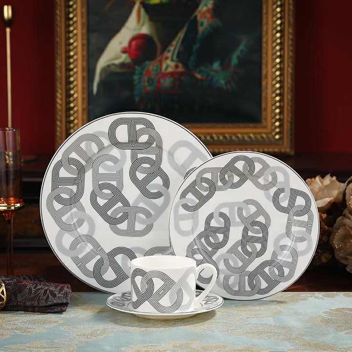 Ceramic dining room set plates 