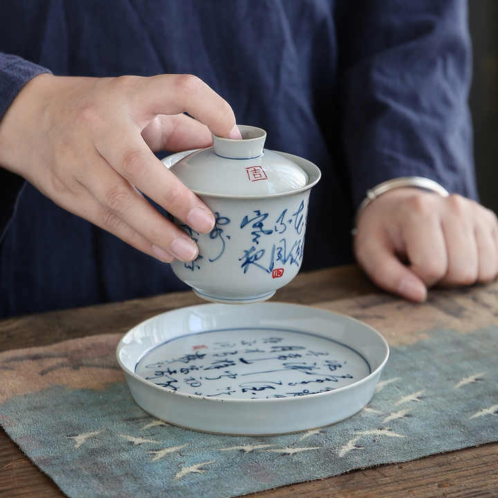 Wooden box handwritten with the poem Cold Night 