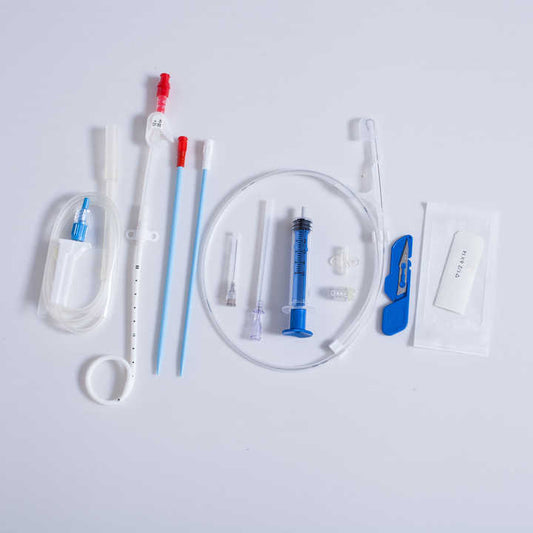 طقم قسطرة تصريف طبي مستقيمة/ذيل الخنزير . Disposable Straight/Pigtail Medical Drainage Catheter Kit