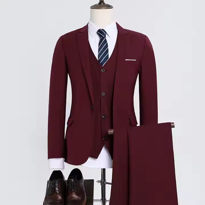Coat + Vest + Pants, Wedding Wear . معطف + سترة + بنطلون ، ملابس زفافية