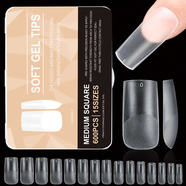 اظافر صناعية شفافه - transparent artificial nails