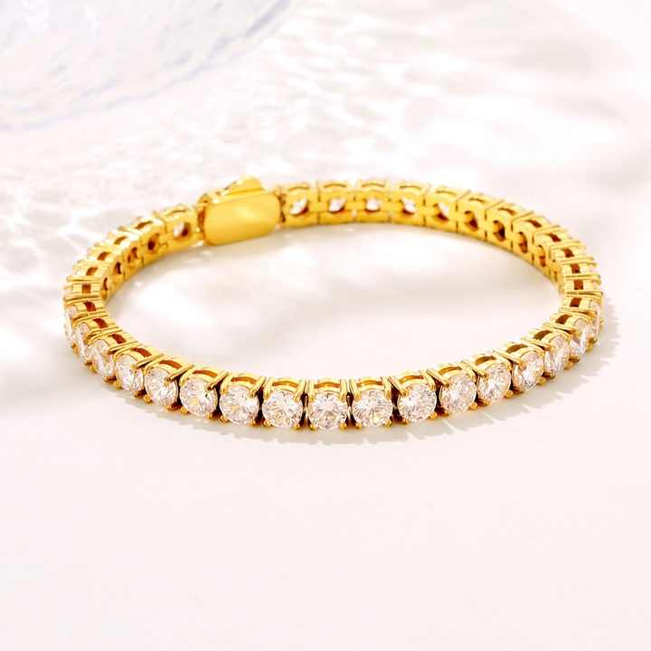 Fashion 3A Shiny Zircon Tennis Chain -سوار سلسلة