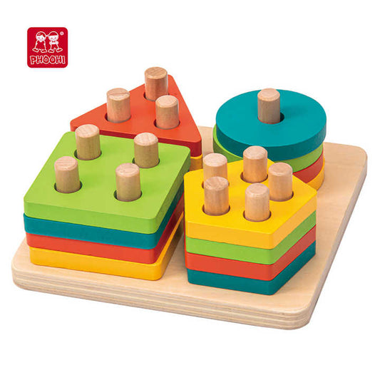 Educational board games for children, shape sorting game for children 