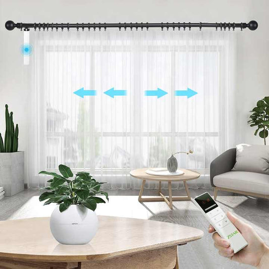 Smart home curtain poles 