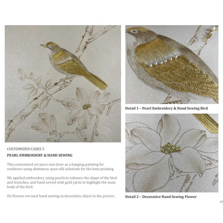 ورق حائط مطبوع يدويًا ومطبوع حسب الطلب -  hand-printed and custom-printed wallpaper