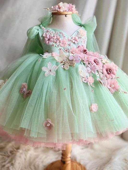 فستان أميرة لوليتا زهري للفتيات - Pink Lolita Princess Dress for Girls