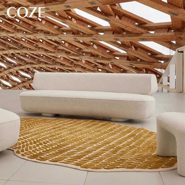 Luxury High-end Art Living Room Irregular Carpet Sofa Coffee Table Blanket Handmade Irregular Bedside Custom Rug 