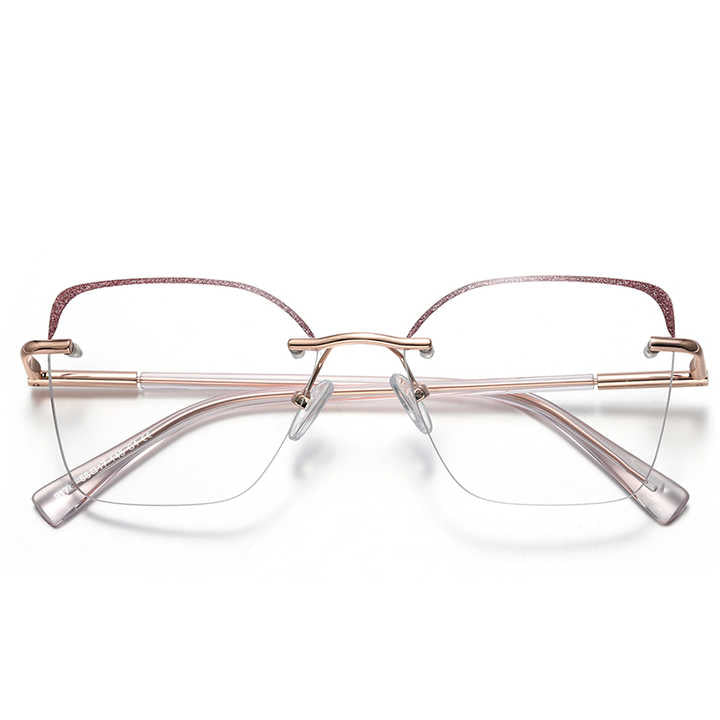 نظارات شمسية نسائية TR90 بدون إطار ، نظارات نسائية ، نظارات نسائية بدون إطار لامعة ، نظارات نسائية ، شعار مخصصTR90 Rimless Women's Sunglasses, Women's Glasses, Women's Rimless Shiny Glasses, Women's Glasses, Custom Logo