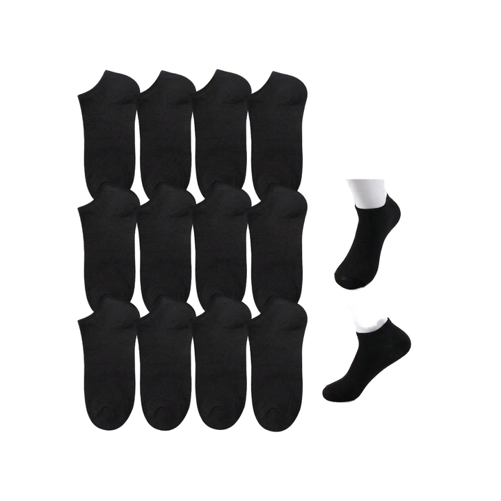12 زوجًا من جوارب الكاحل الصيفية غير الرسمية . 12 Pairs Men's Casual Summer Ankle Socks Comfortable