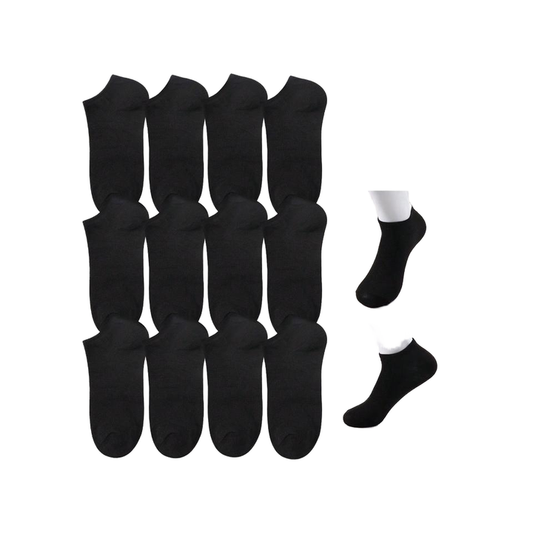 12 زوجًا من جوارب الكاحل الصيفية غير الرسمية . 12 Pairs Men's Casual Summer Ankle Socks Comfortable