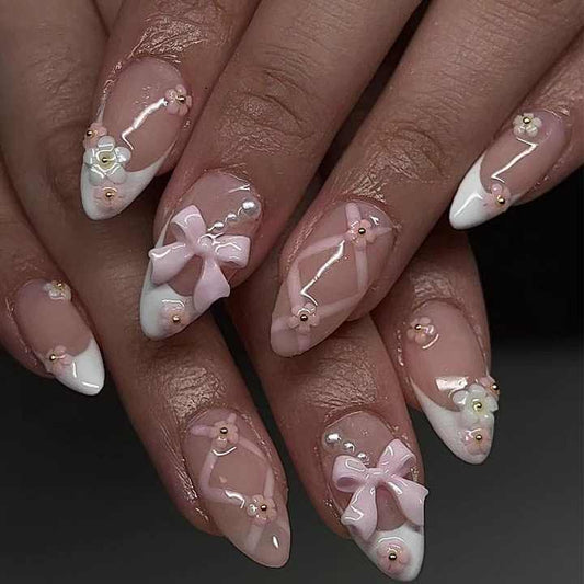 French Style Romantic- Acrylic Nails 