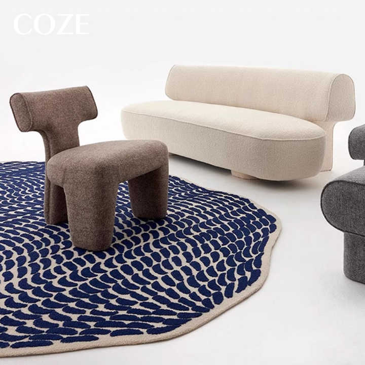 Luxury High-end Art Living Room Irregular Carpet Sofa Coffee Table Blanket Handmade Irregular Bedside Custom Rug 