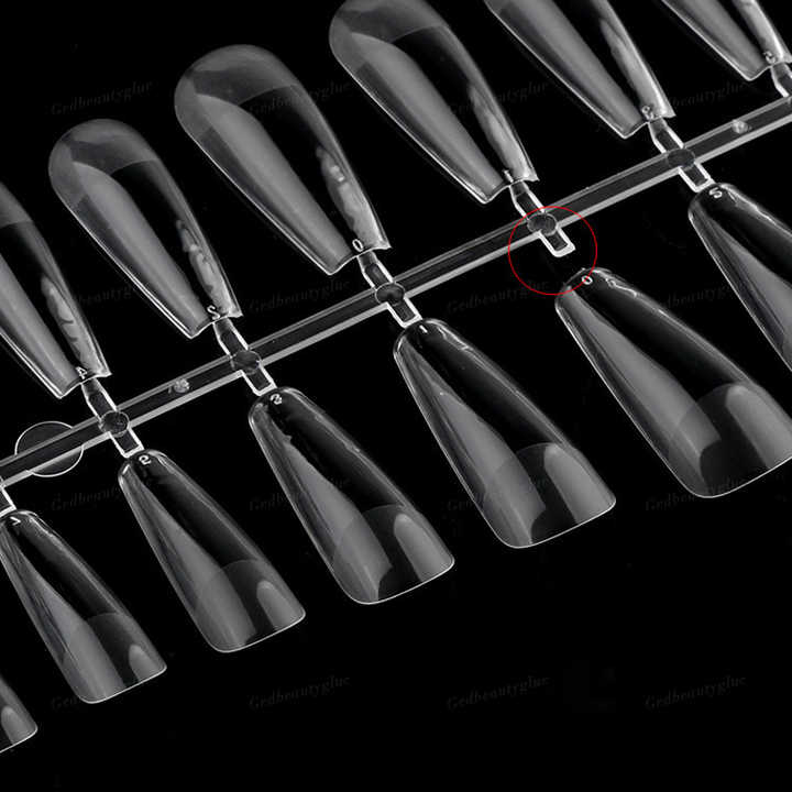 Set French Acrylic False Nail Tips 