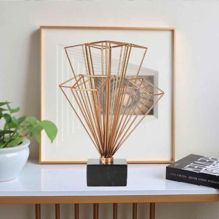 Luxury metal decorative letter, abstract coffee table, wine cabinet, balcony, TV cabinet, home decoration 