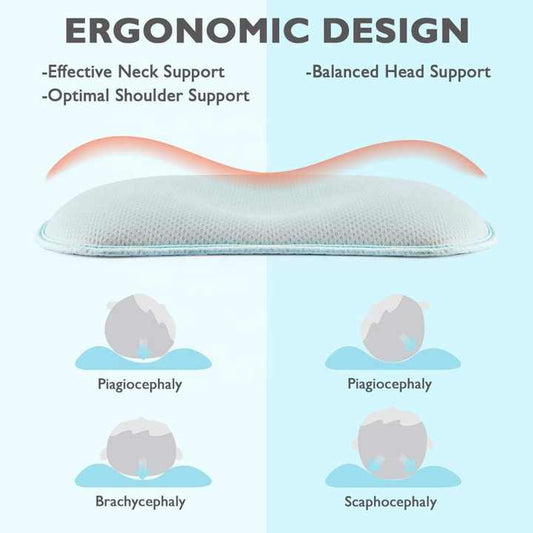 Organic Cotton Portable Memory Foam Support Head. وسادة رأس محمولة من إسفنج الذاكرة من القطن العضوي للأطفال
